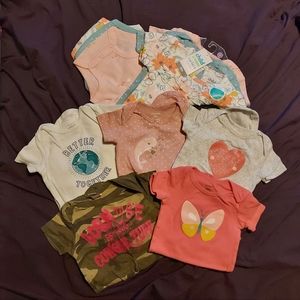 12 month baby girl onsie bundle